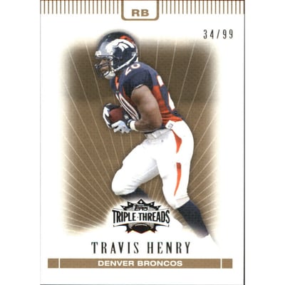 2007 Topps Triple Threads Gold #37 Travis Henry