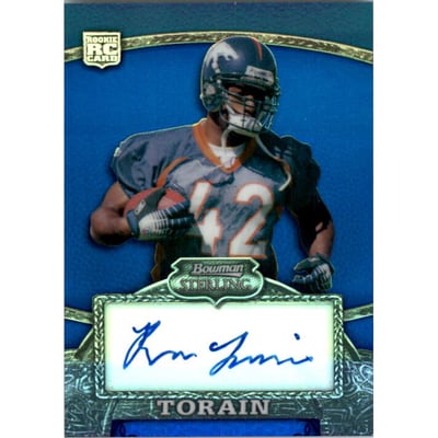 2008 Bowman Sterling Blue Refractor Rookie Autographs #BA2 Ryan Torain