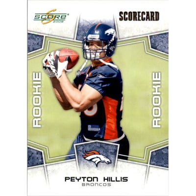 2008 Score Scorecard #425 Peyton Hillis