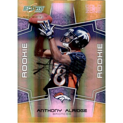 2008 Select Autographs Gold Zone #381 Anthony Alridge/50