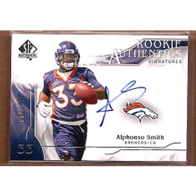 2009 SP Authentic #348 Alphonso Smith AU/799 RC
