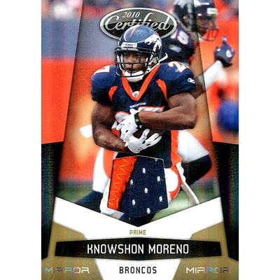 2010 Certified Mirror Gold Materials #45 Knowshon Moreno/50