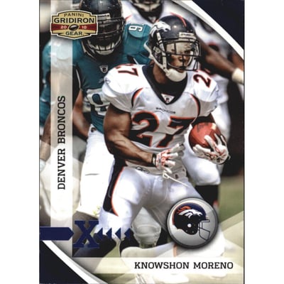 2010 Panini Gridiron Gear Platinum X's #44 Knowshon Moreno