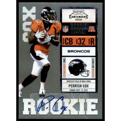 2010 Playoff Contenders #178 Perrish Cox AU RC