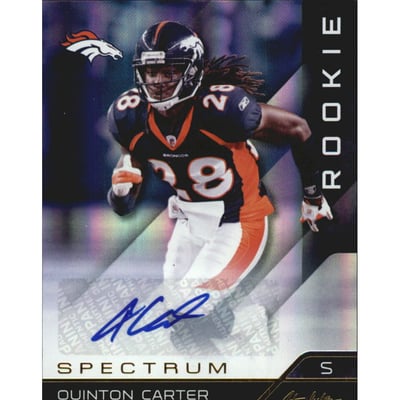 2011 Absolute Memorabilia Spectrum Gold Autographs #191 Quinton Carter/299