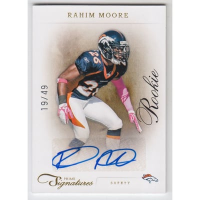 2011 Prime Signatures Autographs Gold #207 Rahim Moore/49
