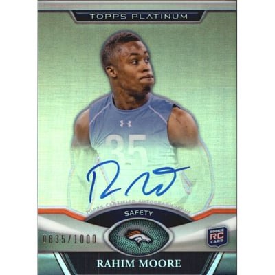 2011 Topps Platinum Rookie Autographs #124 Rahim Moore/1000