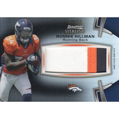 2012 Bowman Sterling Black Refractors #BSJRRRH Ronnie Hillman JSY/75