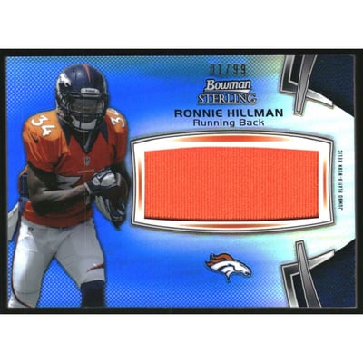 2012 Bowman Sterling Blue Refractors #BSJRRRH Ronnie Hillman JSY/99