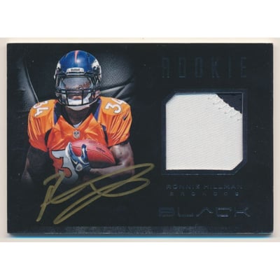 2012 Panini Black Rookie Signature Materials Prime Black #24 Ronnie Hillman
