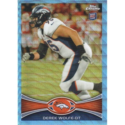 2012 Topps Chrome Blue Wave Refractors #BW10 Derek Wolfe