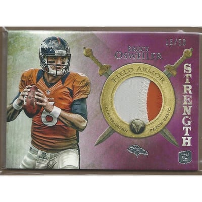 2012 Topps Valor Field Armor Patches Strength #FAPBO Brock Osweiler