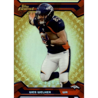 2013 Finest Gold Refractors #6 Wes Welker