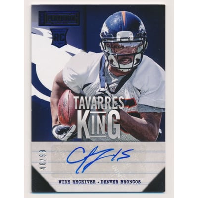 2013 Panini Playbook Blue #188 Tavarres King AU/99