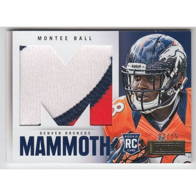 2013 Panini Playbook Rookie Mammoth Materials Prime #29 Montee Ball