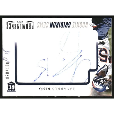 2013 Panini Prominence Rookie Gridiron Gems Autographs #188 Tavarres King/100