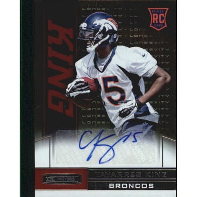 2013 Rookies and Stars Rookie Autographs Longevity #188 Tavarres King