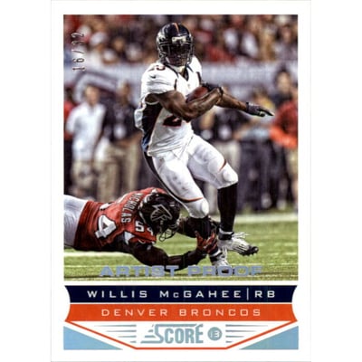 2013 Score Artist's Proof #64 Willis McGahee