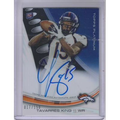 2013 Topps Platinum Rookie Autographs Black Refractors #ATK Tavarres King