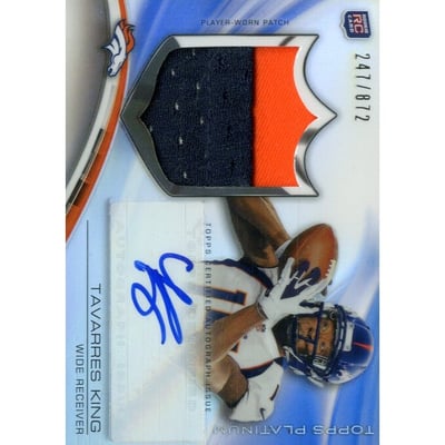 2013 Topps Platinum Rookie Patch Autographs Refractors #ARPTK Tavarres King/872