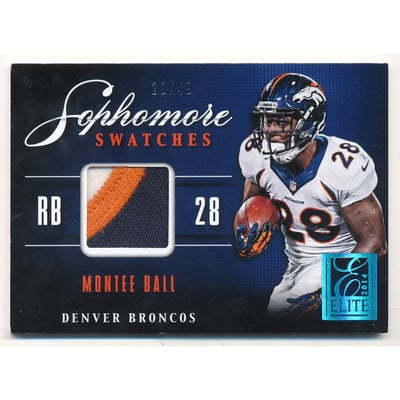 2014 Elite Sophomore Swatches Prime #5 Montee Ball/49