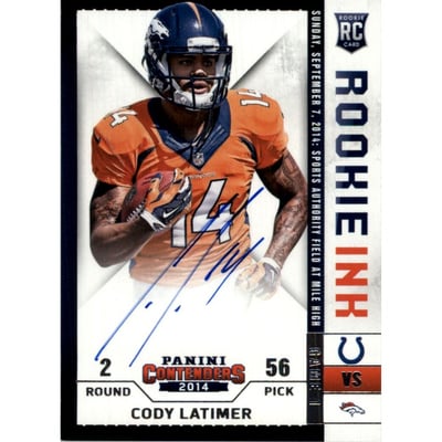 2014 Panini Contenders Rookie Ink Rookie Premiere #RRICL Cody Latimer