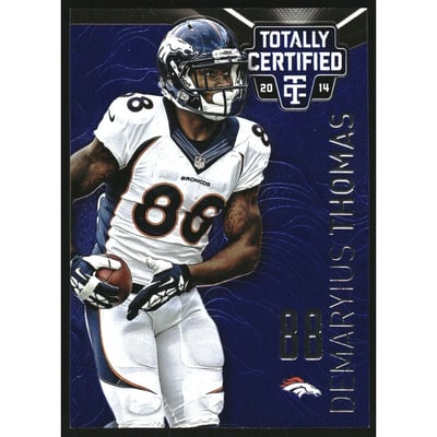 2014 Totally Certified Platinum Blue #28 Demaryius Thomas
