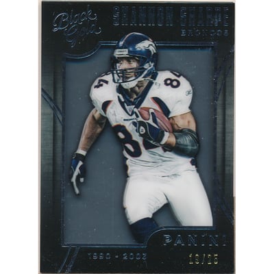 2015 Panini Black Gold White Gold Foil #61 Shannon Sharpe