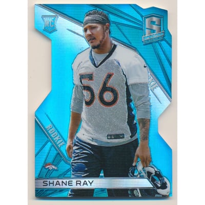 2015 Panini Spectra Neon Blue Die Cut #148 Vince Mayle