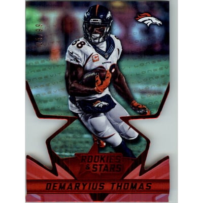 2015 Rookies and Stars Longevity Star Studded Die Cuts Red #30 Demaryius Thomas