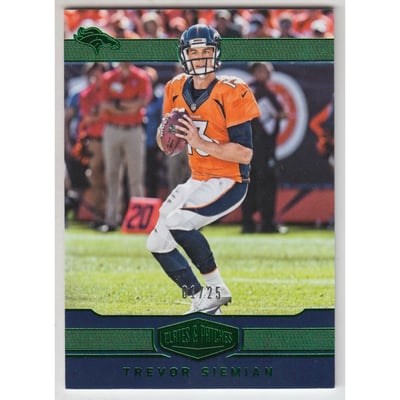 2016 Panini Plates and Patches Green #29 Trevor Siemian