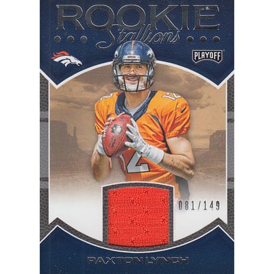 2016 Playoff Rookie Stallions Jerseys #RSPL Paxton Lynch