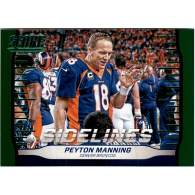 2016 Score Sidelines Green #1 Peyton Manning