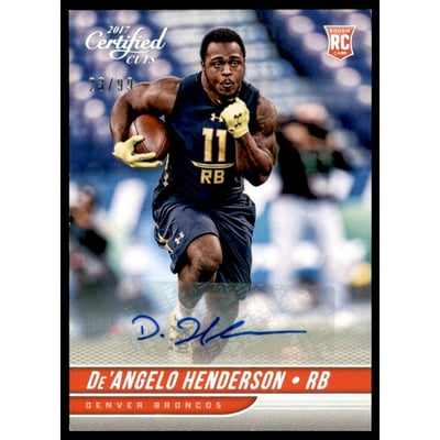 2017 Certified Cuts Rookie Scripts Silver #160 De'Angelo Henderson