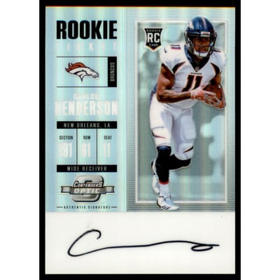 2017 Panini Contenders Optic #132 Carlos Henderson AU RC