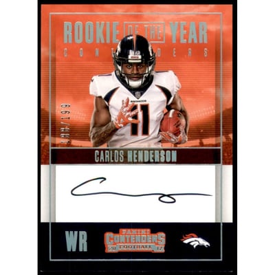 2017 Panini Contenders Rookie of the Year Contenders Autographs #26 Carlos Henderson/199