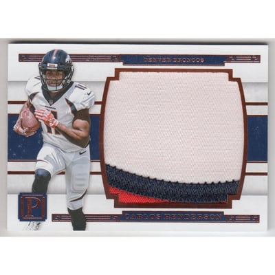 2017 Panini Pantheon Mammoth Materials Bronze #32 Carlos Henderson