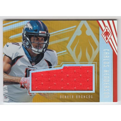 2017 Panini Phoenix Rookie Jumbo Jerseys Orange #30 Carlos Henderson
