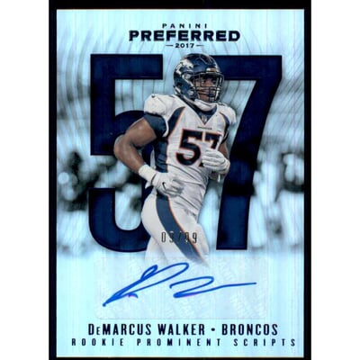 2017 Panini Preferred Blue #282 DeMarcus Walker PROM AU/99
