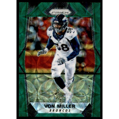 2017 Panini Prizm Prizms Green Scope #64 Von Miller
