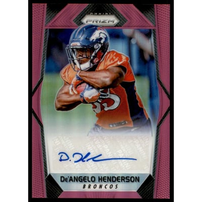 2017 Panini Prizm Rookie Autographs Prizms Pink #RADH De'Angelo Henderson