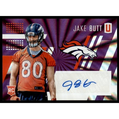 2017 Panini Unparalleled Rookie Autographs Purple #211 Jake Butt/99