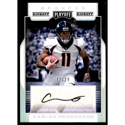 2017 Playoff Rookie Autographs Kickoff #21 Carlos Henderson/99