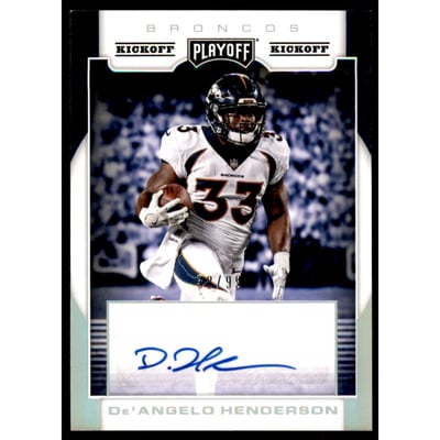 2017 Playoff Rookie Signatures Kickoff #45 De'Angelo Henderson