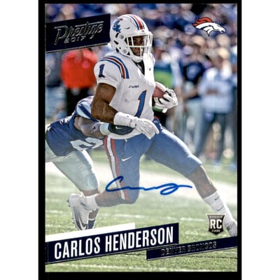 2017 Prestige Rookie Autographs #201 Carlos Henderson
