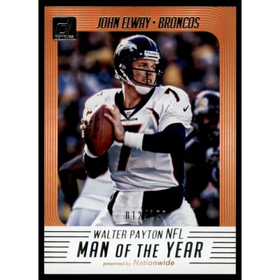 2018 Donruss Walter Payton NFL Man of the Year Holo #16 John Elway