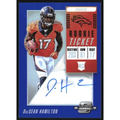 2018 Panini Contenders Optic Blue #132 DaeSean Hamilton AU/25