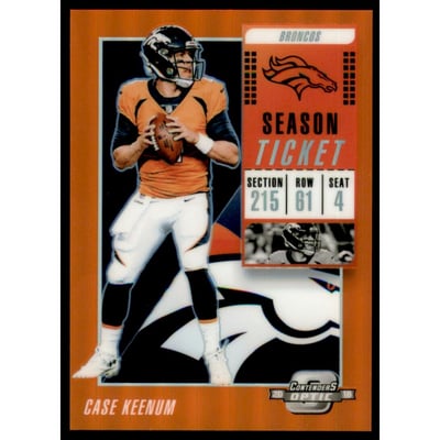 2018 Panini Contenders Optic Orange #64 Case Keenum