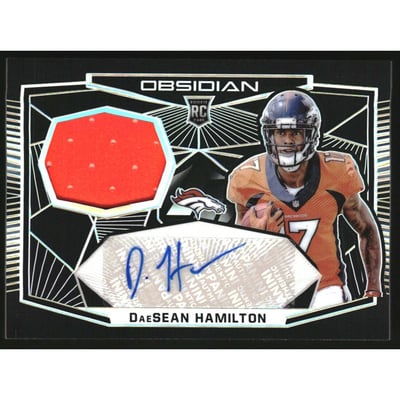 2018 Panini Obsidian Rookie Jersey Autographs Electric Etch Orange #34 DaeSean Hamilton