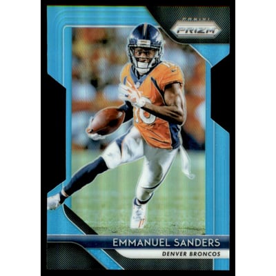 2018 Panini Prizm Prizms Light Blue #139 Emmanuel Sanders